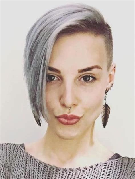 78 Grey Hairstyles To Try For A Hot New Look Half Shaved Hair Half