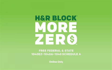 Two online tax return options. H&R Block More Zero Includes Free Online Filing of Itemized Deductions - Tax Information Center