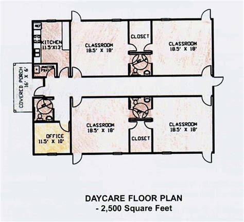 11 Child Care Center Floor Plan Childcare Daycare Centers Medium By