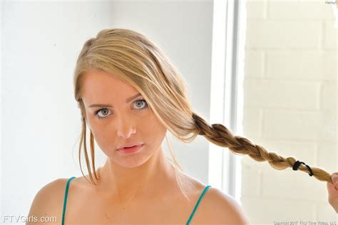 Women Long Hair Braids Blonde Looking At Viewer Holding Hair