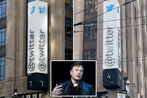 Elon Musk Painted Over W On Twitters Sign At San Francisco Hq