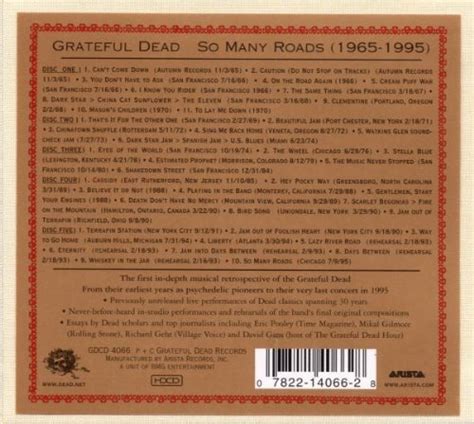 Grateful Dead Album So Many Roads 1965 1995