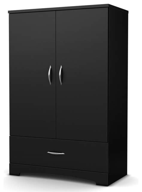 Armoire In Pure Black Contemporary Armoires And Wardrobes By