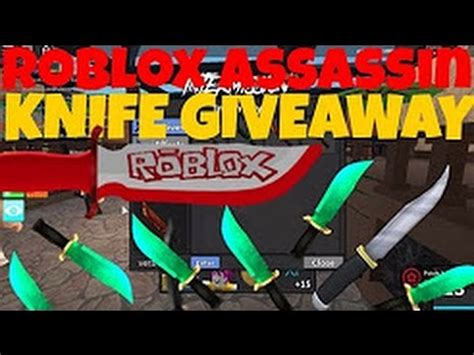 ROBLOX ASSASIN GIVEAWAY 5 LEGENDARY KNIFES 5 EPIC KNIVES YouTube