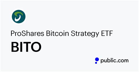 Buy Proshares Bitcoin Strategy Etf Bito Etf Price Today News Public Com