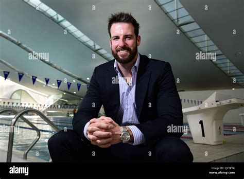 Australian Swimmer James Magnussen Poses For A Photograph Inside The Ian Thorpe Aquatic Centre