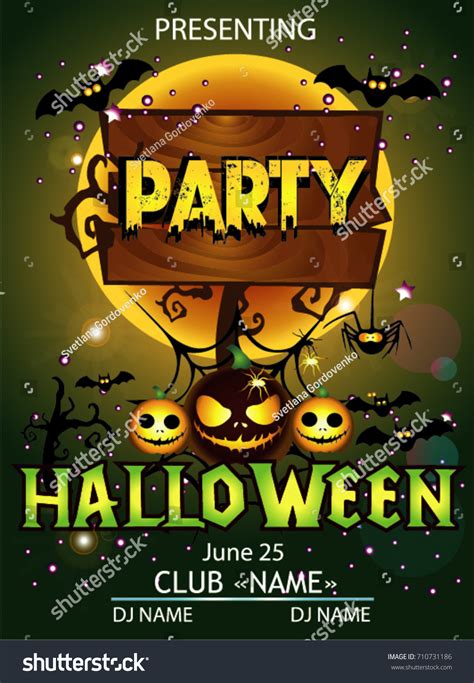 Halloween Party Cartoon Royalty Free Stock Vector 710731186