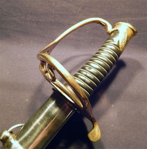 Reproduction Civil War Confederate Sword W Metal Scabbard Reenactment