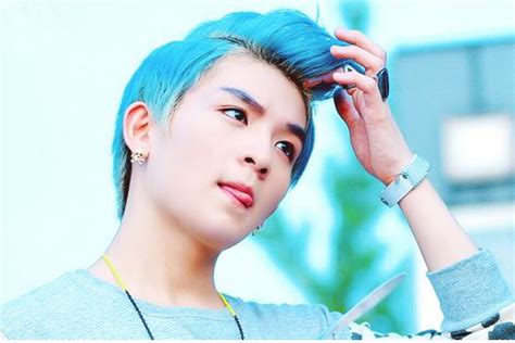 Blue hair does not naturally occur in human hair pigmentation, although the hair of some animals (such as dog coats) is described as blue. Who rocks blue hair? (Kpop boy bands edition) (Updated!)