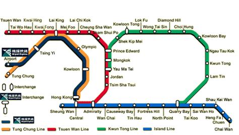 Kowloon Hong Kong Mtr Train Map Maps Railway Trains Trainmaps