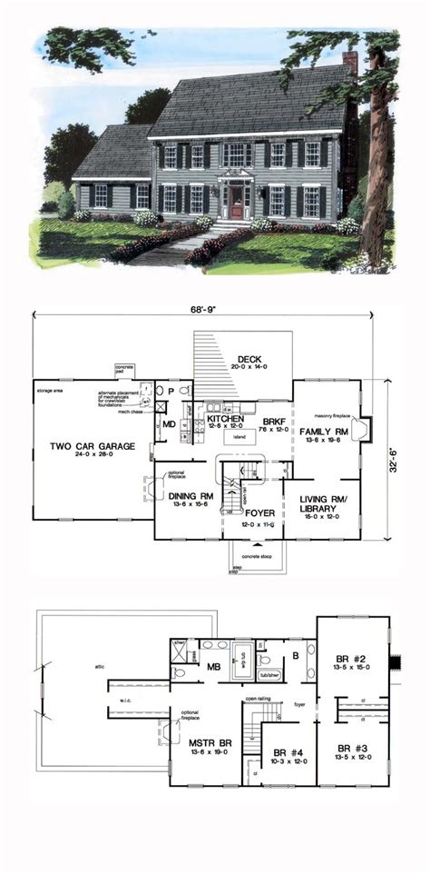Story Colonial House Plans Pictures Easyhomeplan