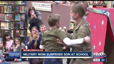 Watch Military Mom Surprises Son At School After Year Long Deployment