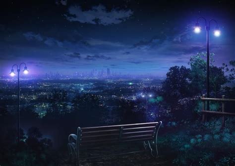 Cenário De Anime Noite Anime Scenery Night Scenery Scenery Background