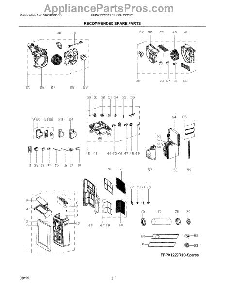 Parts For Electrolux Ffpa1222r10 Recommended Spare Parts