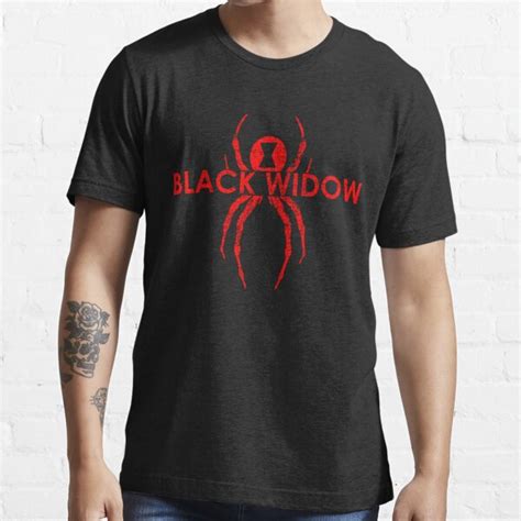 Black Widow Spider T Shirt For Sale By Shyphex Redbubble Black