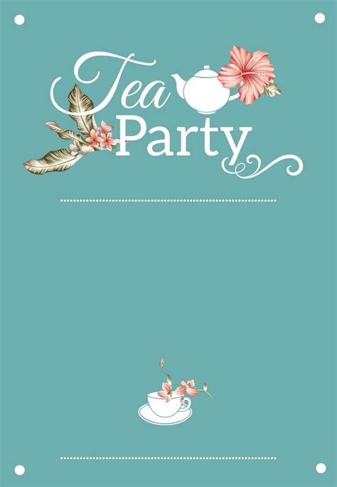 Free Printable Bridal Shower Invitation Tea Party Invitations Diy