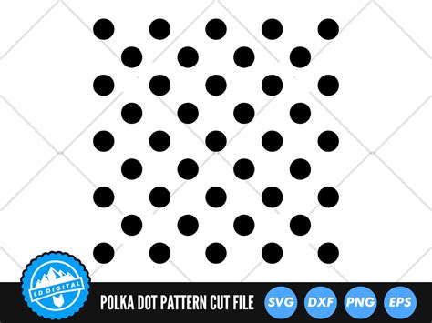 Polka Dot Pattern Svg Files Polka Dot Pattern Cut Files Etsy