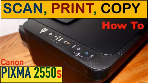 How To Scan Print Copy With Canon Pixma Mg2550s Printer Youtube