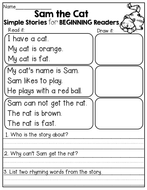 Simple Stories For Beginning Readers I Love The Comprehension