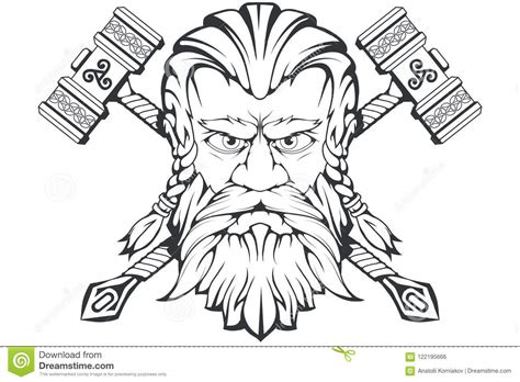 Thor Norse Nordic Mythology Thunder Ray God Royalty Free Illustration