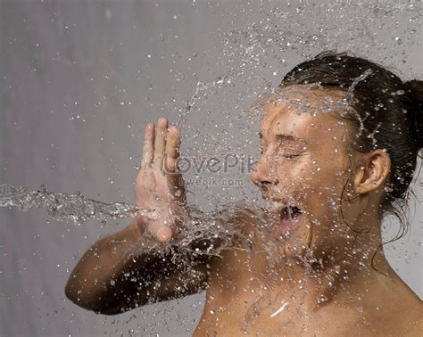 female face being splashed with water picture and hd photos free download on lovepik