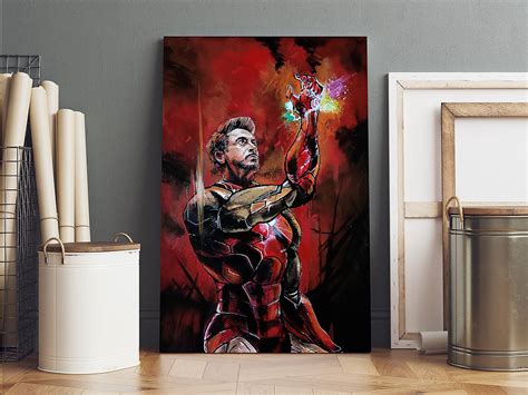 Iron Man Ručne Maľovaný Obraz Marvel Zuzijancovaart Sashesk