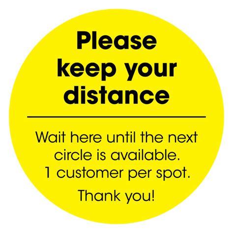 Please Keep Your Distance Floor Decal 4pk Bamm Graphix