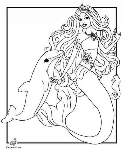 (right click and hit save as to save the file to your computer. Mermaid With Dolphin Coloring Pages - Coloring Home