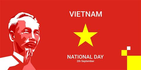 vietnam national day a poster to celebrate and welcome vietnam independence with big