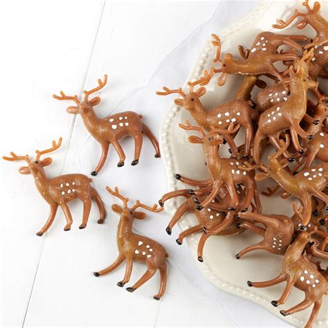 Bulk Mini Plastic Deer Christmas Miniatures Christmas And Winter