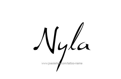 Nyla Name Tattoo Designs