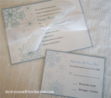 diy snowflake wedding invitations