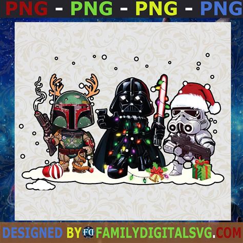 Star Wars Merry Christmas PNG, Star Wars Christmas PNG, Darth Vader And