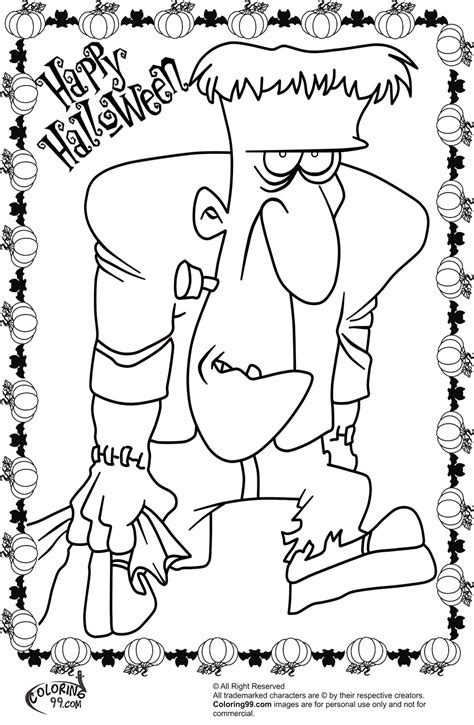 Color illustration of frankenstein head. Frankenstein Coloring Pages - GetColoringPages.com