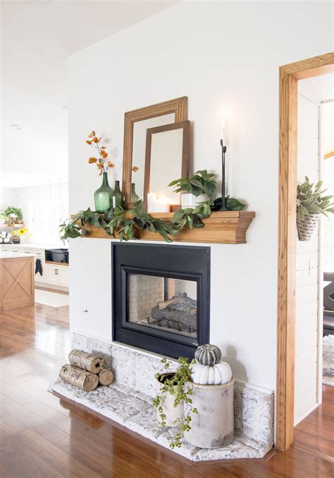 Cozy And Simple Nature Inspired Fireplace Mantel Decor Ideas Fireplace