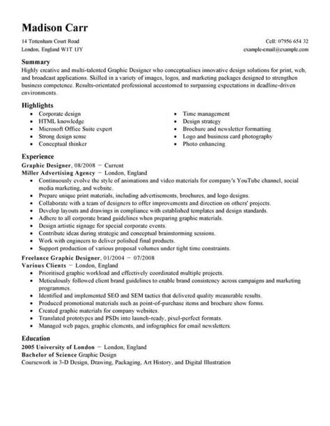 Resume sample for graphic design jobs (text version). Cool Graphic Designer Resume Sample For Fresher - Salscribblings