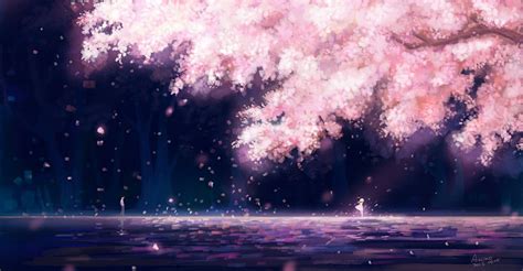 The Cherry Blossoms Are Just Amazing Flying In The Sky 🌸🌸 Anime