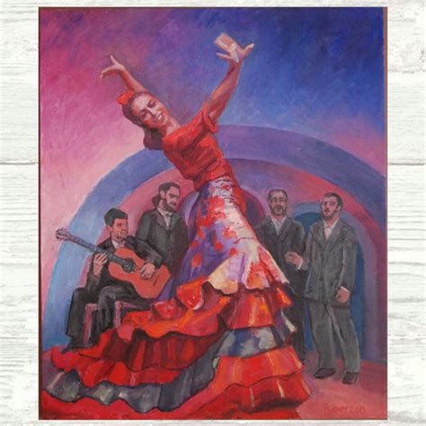 Spanish Dancer Flamenco Art Print Dance Performance Etsy