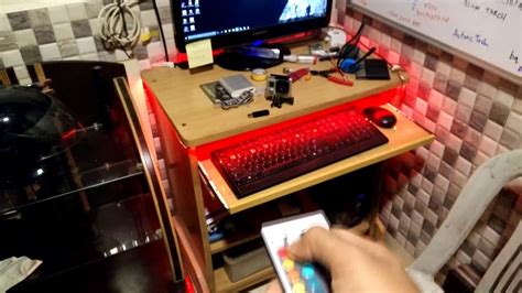 This was my first time properly experimenting with epoxy, let alone the first time making a table top. RGB LED strip | Computer table decor - YouTube
