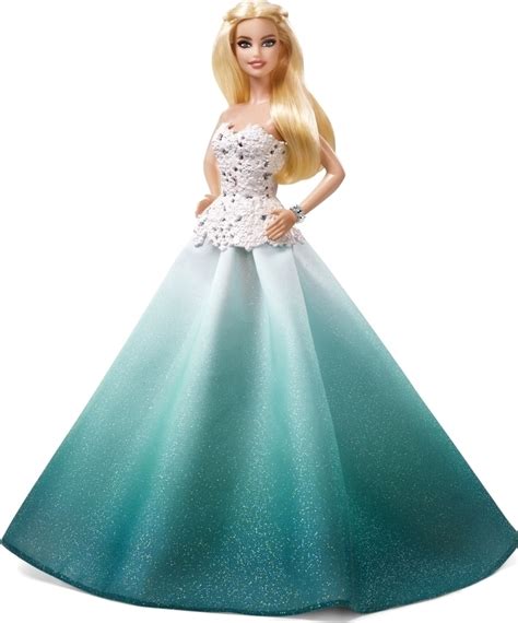 Mattel Barbie 2016 Holiday Doll Aqua Gown Skroutzgr