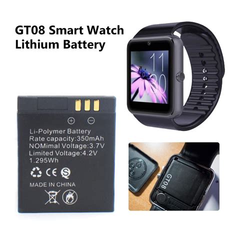 Buy 3 7v 350mah Spare Rechargeable Li Ion Polymer Battery For Smart Watch Gt08 At Affordable
