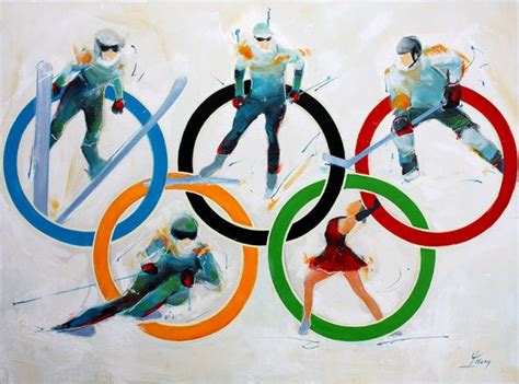 Art Sport Painting 5 Winter Olympics Sports By Lucie Llong