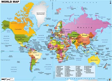 English Laminated Paper World Political Map Size Variable At Best