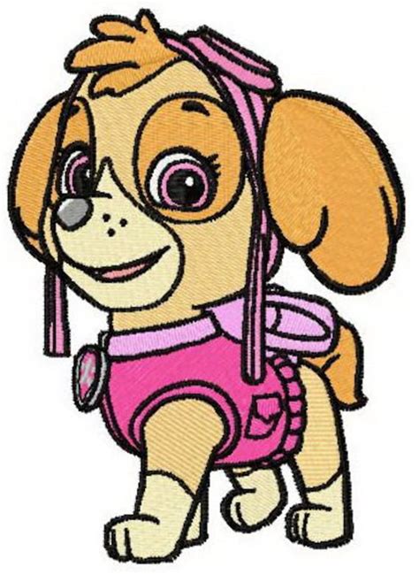 Skye From Paw Patrol Embroidery Design By Tessastrendytreasure