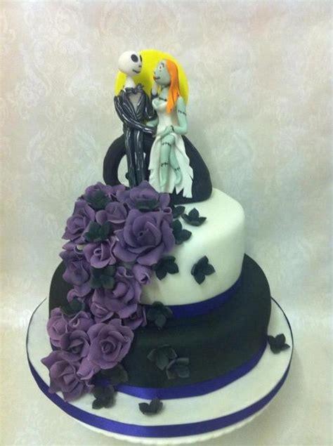 Nightmare Before Christmas Wedding Cake Decorated Cake Cakesdecor