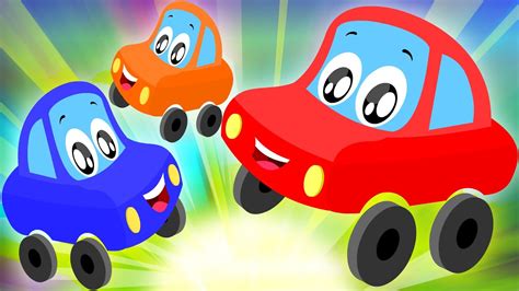 Little Red Car Five Little Babies Rhymes Youtube