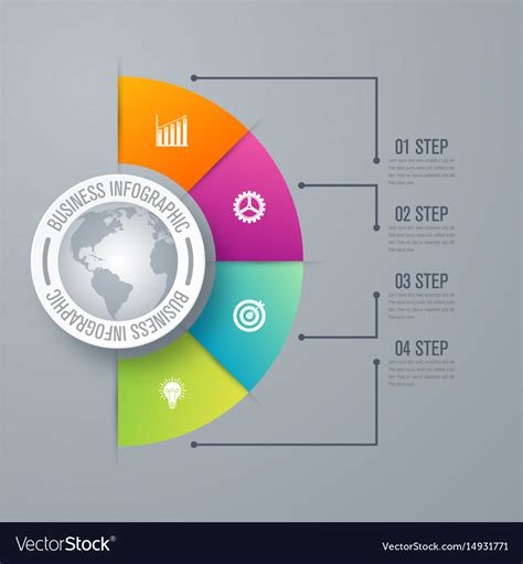 Design Infographic Template 4 Steps Royalty Free Vector