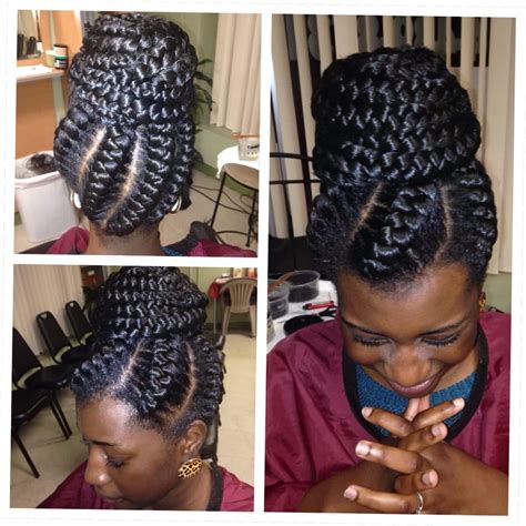 20 Cute African Cornrow Braid Hairstyles With An Updo Ke