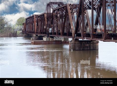 Railroad Bridge Over The Ouachita River Stock Photo Alamy