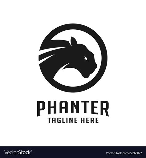 Black Panther Logo Design Template Royalty Free Vector Image